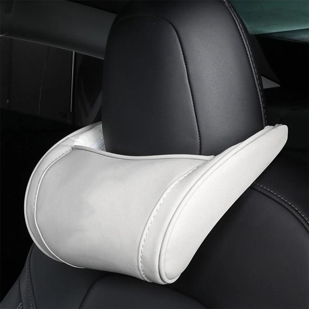 Neck Pillow Headrest Pillow Automobile Seat Neck Rest Auto Seat Head Support Pillow Accessories Suit For Tesla Model 3 Y X S