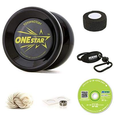 Йо-йо One Star DVD в комплекте Прозрачный от Yoyo Factory Для начинающих (Стартовый набор, Черный)