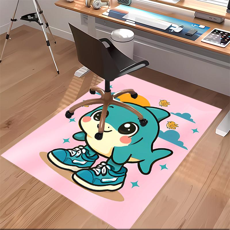 1pc Italian Brainrot characters3 Print Area Rug - Soft, Washable Non-Slip Indoor Mat for Office Chairs, Living Room, Home Office Decorative Rug