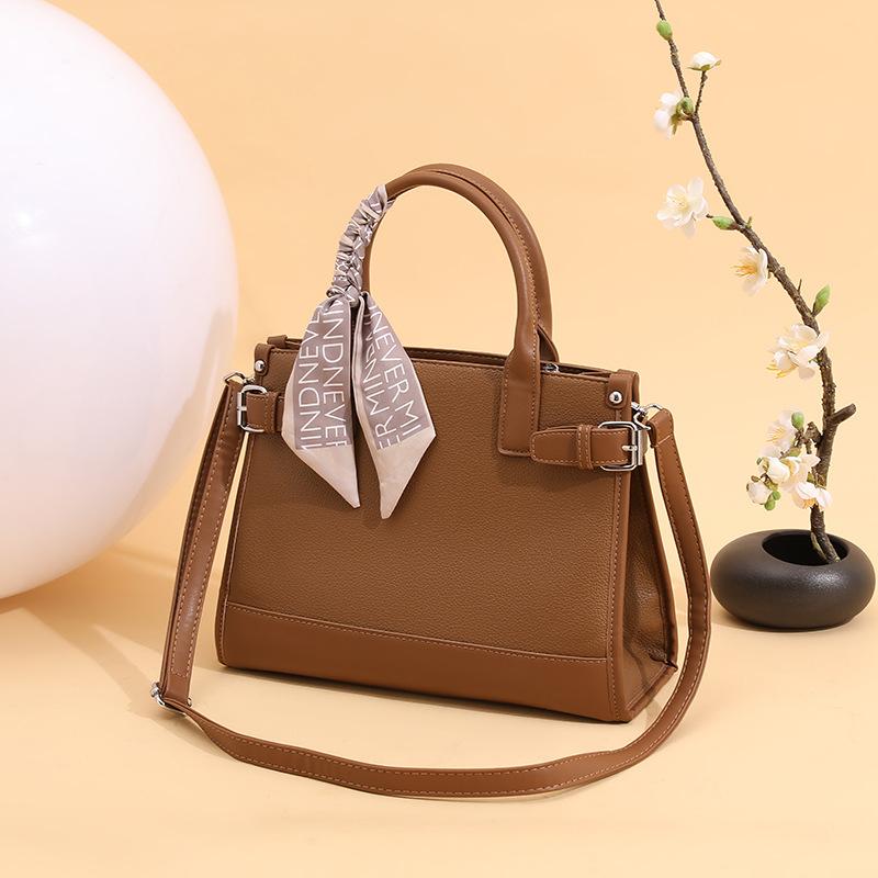 Модная сумка большой емкости осень-зима простая сумка для поездок на работу с шелковым шарфом через плечо