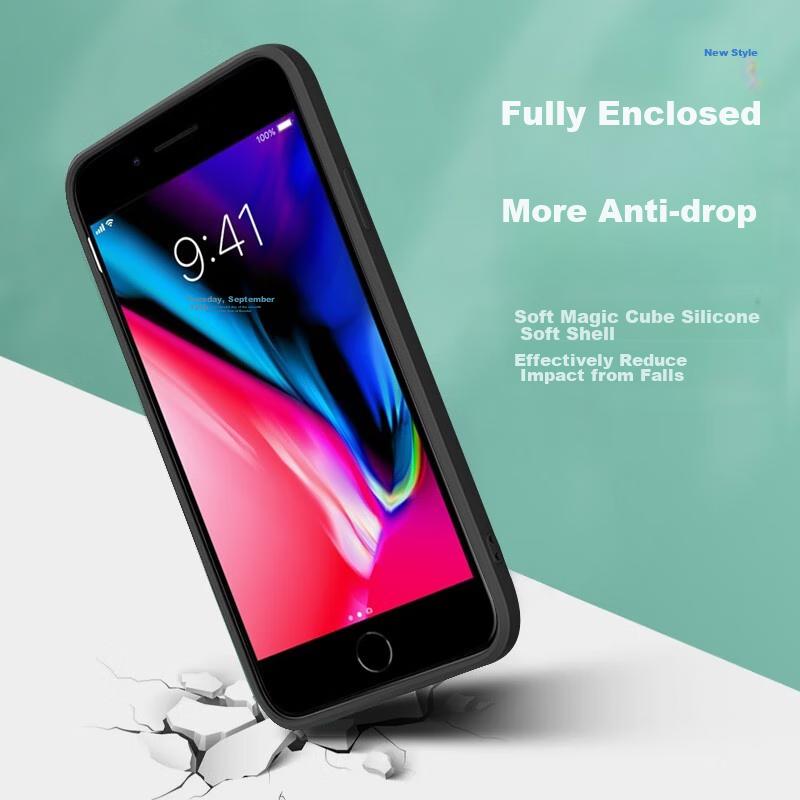 KEKLLE Liquid Silicone Phone Case for IPhone 6S/6, Upgraded Full Protection Liquid Silicone Cover with Skin-Like Feel, Shockproof Soft Case, Black