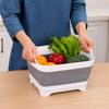 Household Folding Washing Basin Thickening Fruit Vegetable Baske Collapsible Sink Strainer  Camping