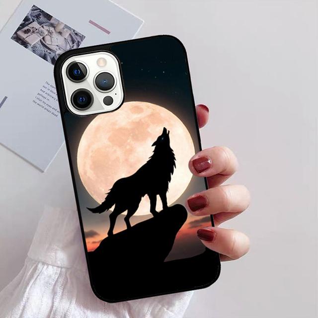 Animal The Wolf Howl Phone Case For iPhone 17 Air 14 13 12 16Pro Max 15 Plus Max Cover Shell coque