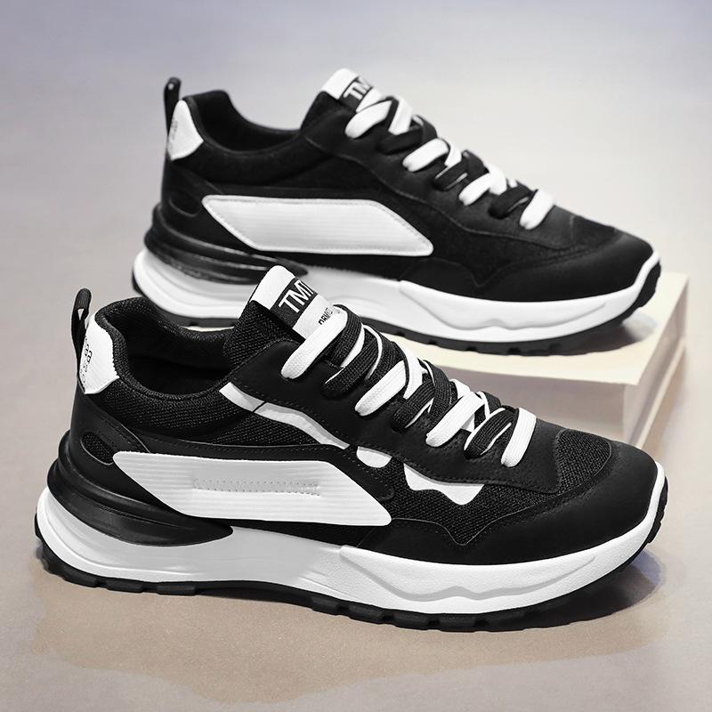 Fashion Spring and Summer New Breathable Men's Shoes with Thick Soles, Anti Slip and Wear-resistant Running Sports and Leisure Shoes