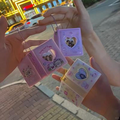 Маленький альбом для хранения карточек Подвеска Любовь Полый Мини-фотоальбом Мини-альбом Держатель для фотокарточек Декоративный ПВХ Мультяшный Коллекционный альбом