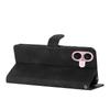 Compatible For iPhone 17 Case Leather Imprinted Flower Phone Cover Wallet with Wrist Strap