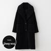 Sinuofude Women's Wool Blend Mid-Length Lapel Coat