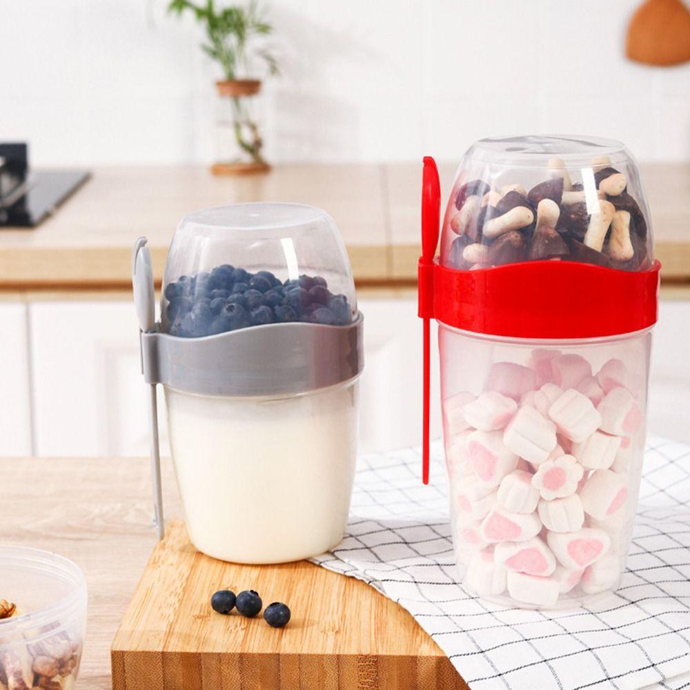 Home Kitchen Storage Portable Double Layer Bottles Light Food Cup Vegetable Salad Cup Jars