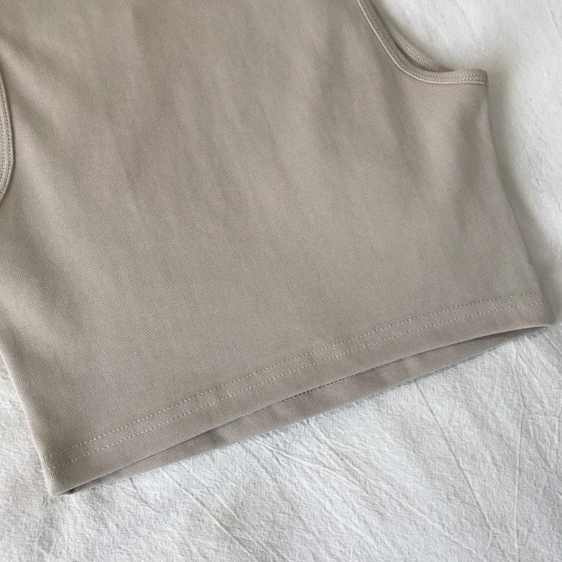 Повседневный топ на бретельках, черный укороченный топ с бретелькой на шее, женские летние майки, однотонный камзол, модный женский укороченный жилет без рукавов