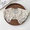 Fashion Lace Knitted Detachable Collars For Women White Crocheted Hollow Out Fake Collar Shawl Shoulder Wraps Scarf False Collar