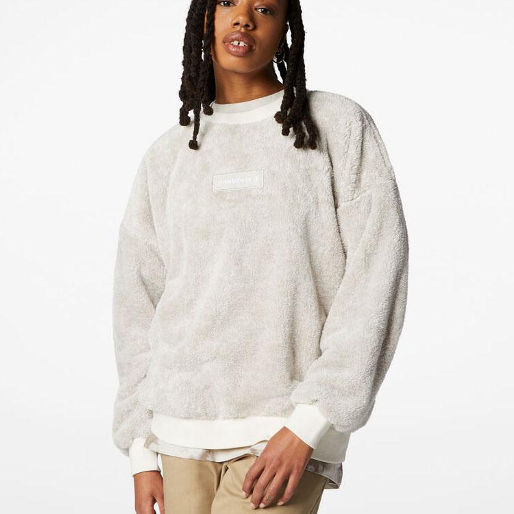 Converse Sweatshirts Women's Khaki Crew Neck Thickened Regular 10023975-A04