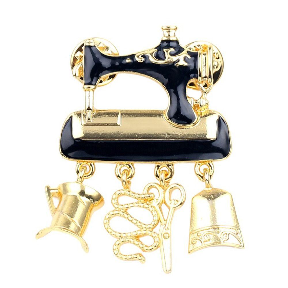 Metal Badges Pendants Enamel Brooch Sewing Machine Brooch Hanger Brooches Suit Collar Pins
