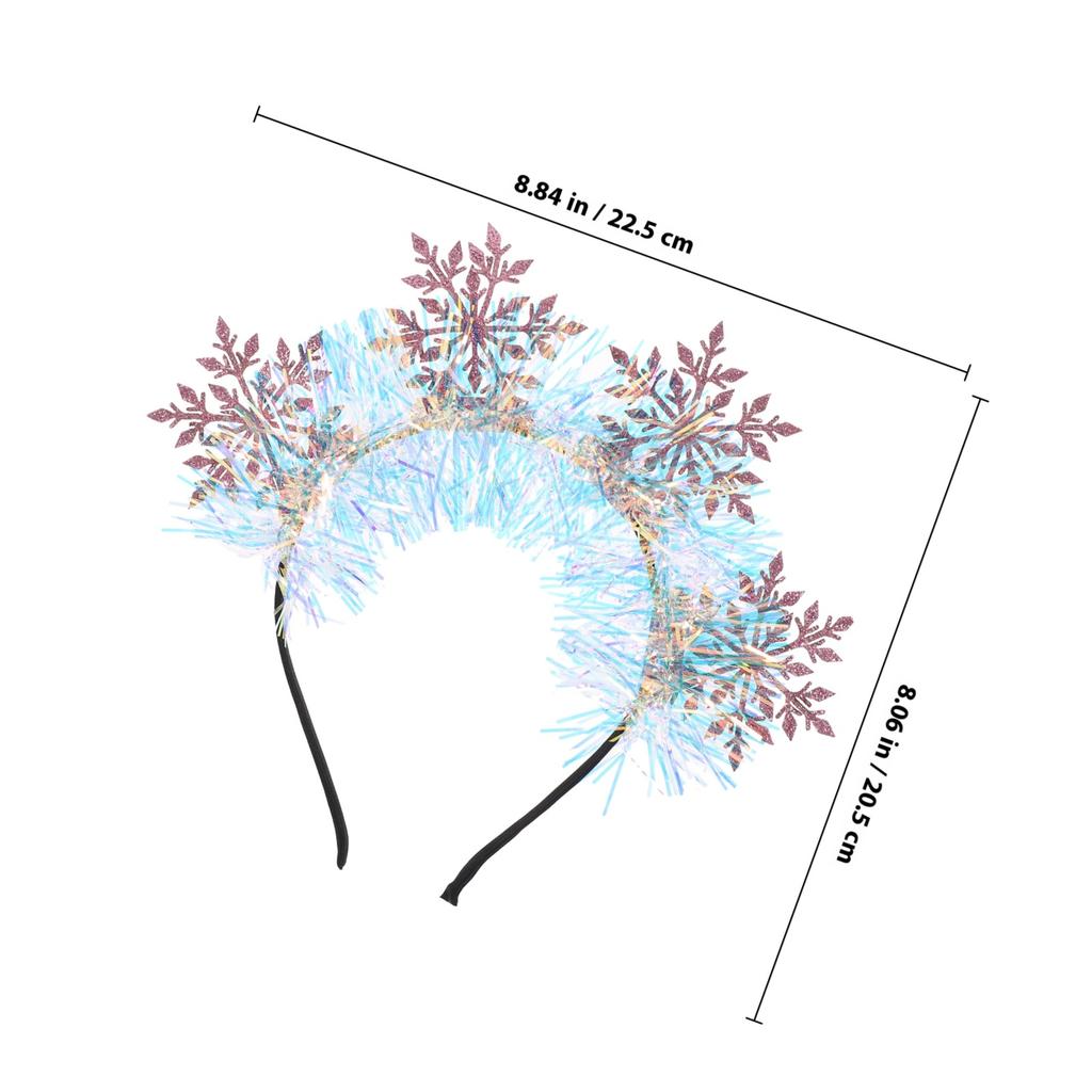 Блестящий Ободок Снежинка Рождественский Декоративный Женский Девочки Легкий Прочный Устойчивый к Выцветанию Не Деформирующийся Длинный