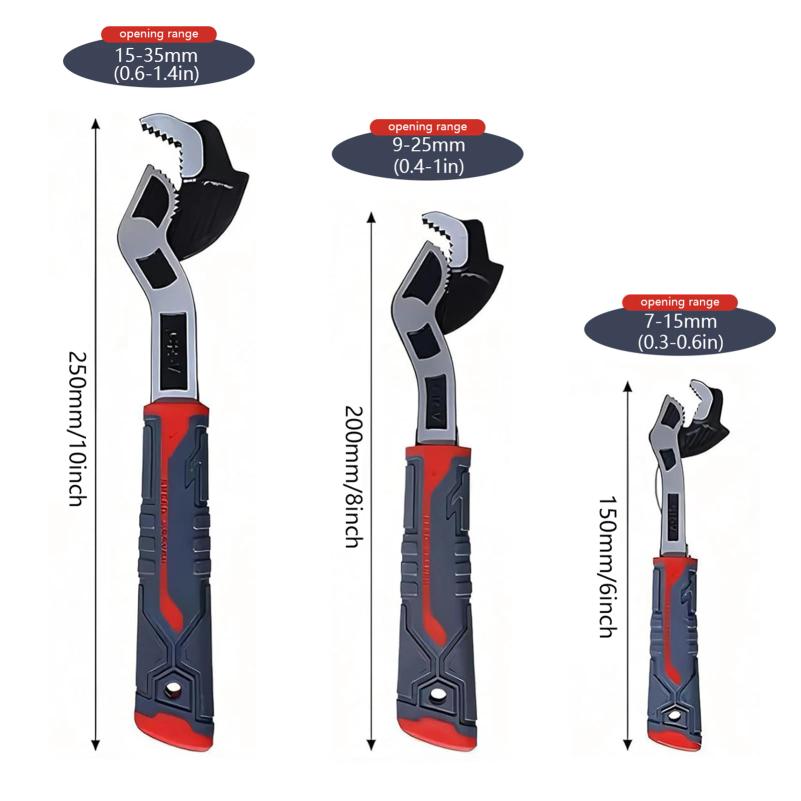 Универсальный сантехнический ключ Power Grip, Самозажимные ключи, Подходит для различных ремонтных работ, Инструменты 6/8/10/12 дюймов
