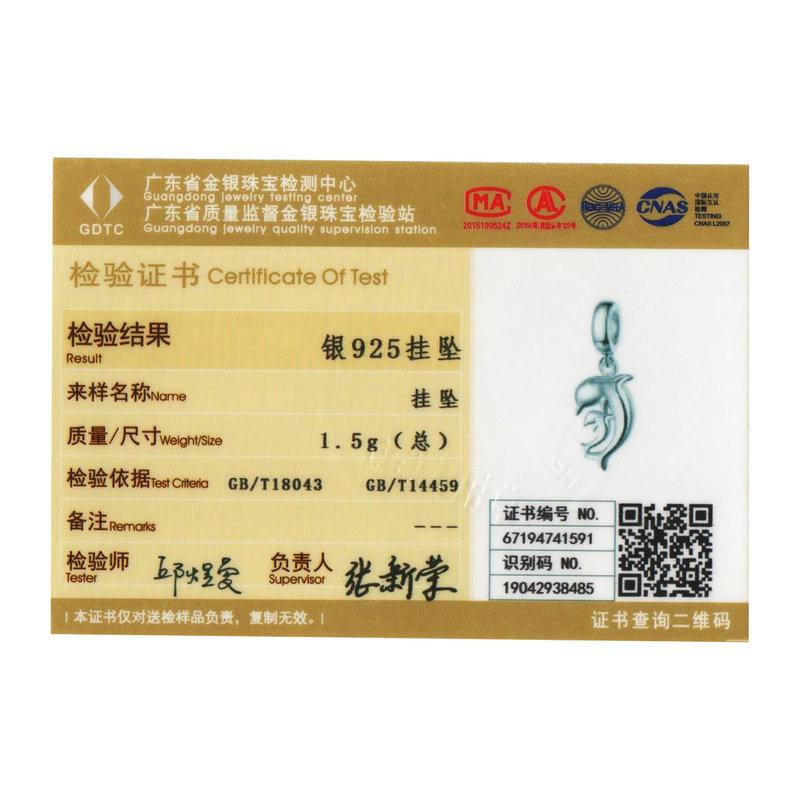 Аутентичная подвеска-подвеска «Дельфин» из стерлингового серебра 925 пробы BAMOER с полировкой для мамы и ребенка