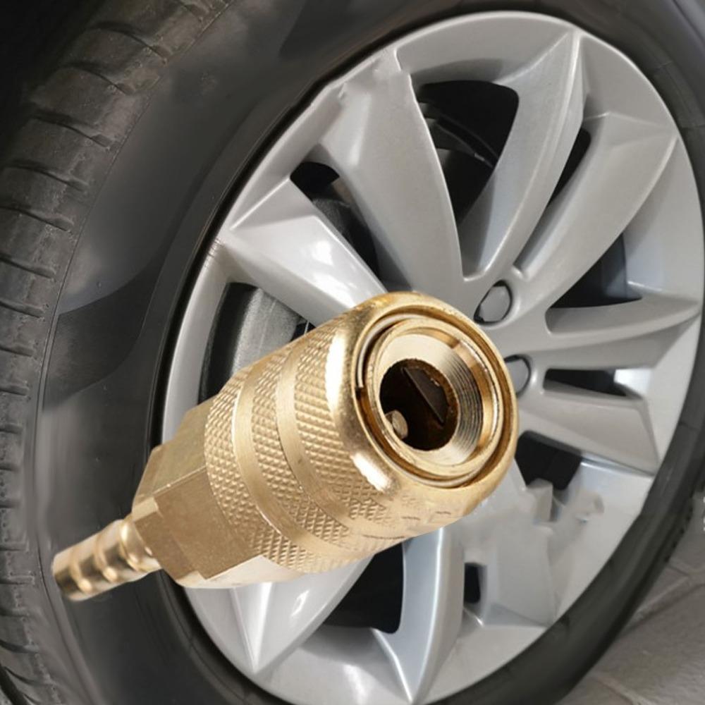 Copper Air Pump Chuck 6.5mm Barb Connector Quick Connect Adapter Tire Valve Connector Auto Repair