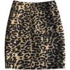 Короткая юбка из шерсти с леопардовым принтом для женщин - осень/зима 2025 г., высокая талия, облегающий А-силуэт, корейский стиль, универсальный дизайн в виде зонтика.