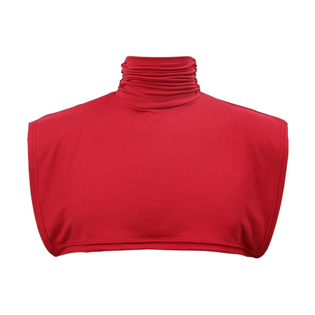 New Womens Muslim Modal Fake False Collar Islamic Hijab Extensions Turtleneck High Neck Cover Warmer Bright Solid Color Half Top