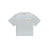 Удобная повседневная мягкая полосатая футболка с коротким рукавом женская белая VN0A7YH9Y7M