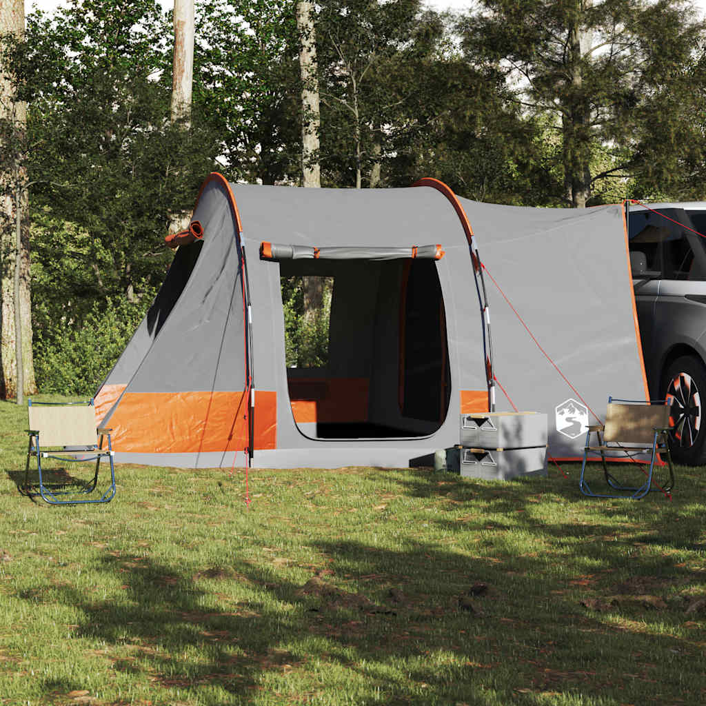 Car Tent for 2 Persons Grey and Orange Waterproof