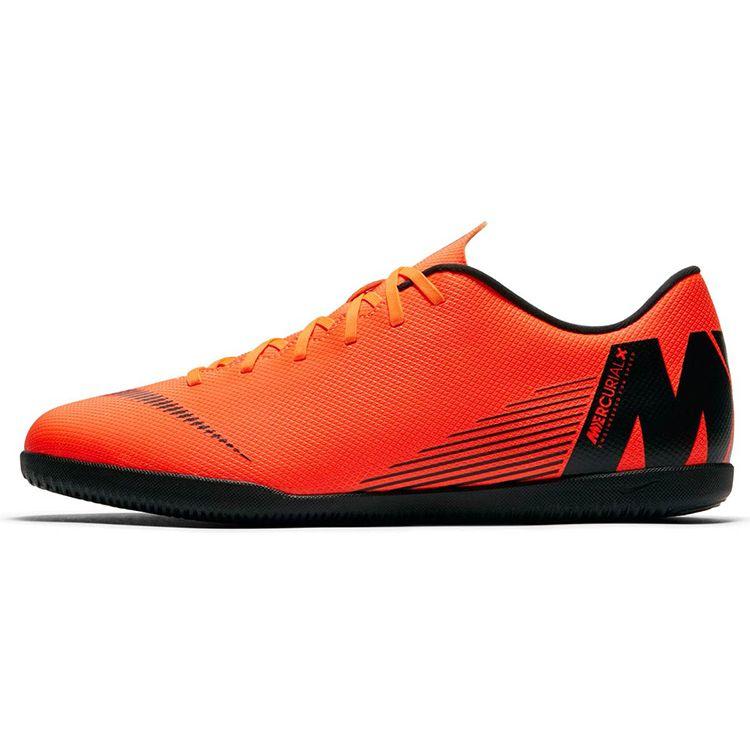 Nike Mercurial Vapor 12 Club Indoor Soccer Shoes Men Sneaker Black Orange AH7385-810