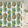 Тропические зеленые листья растений 3D-принт Тканевая шторка для душа полиэстер водонепроницаемая украшение для ванной с крючком занавеска для ванны