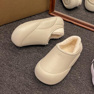 Женская зимняя популярная утолщенная плюшевая обувь для дома, легкие теплые тапочки из ЭВА, повседневные кроссовки для улицы, модная трендовая обувь