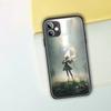 Чехол для телефона с милой девушкой Nier Automata для IPhone 14 13 12 11 XS X 8 7 6 Plus Mini Pro Max SE 2022, черный стеклянный чехол из ПК и ТПУ