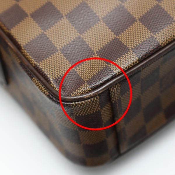 LOUIS VUITTON Damier Shelton MM Shoulder Bag Damier canvas Brown Women N41149 Used
