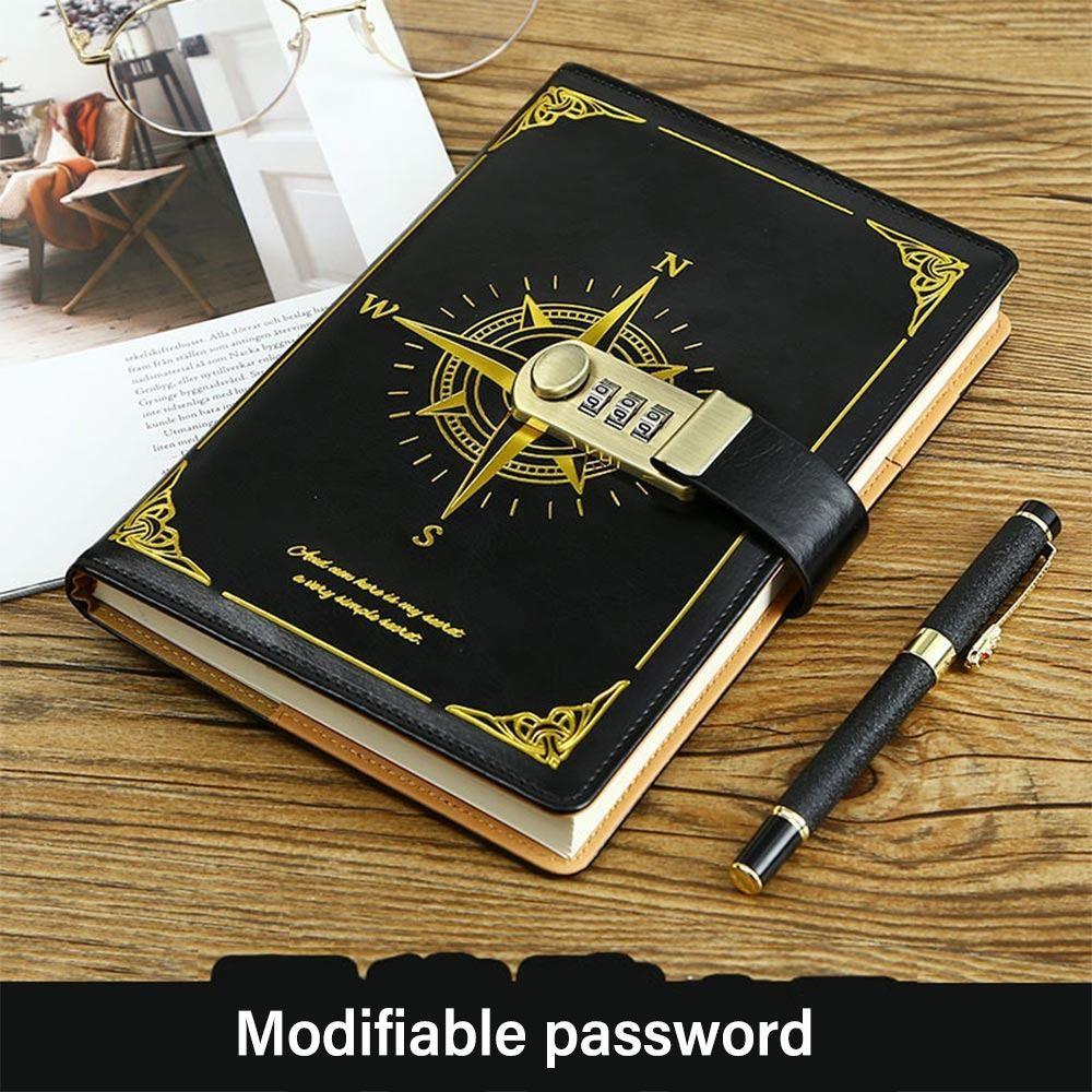 Утолщенный блокнот А5 с замком, дневник, новый блокнот, подарок студентам