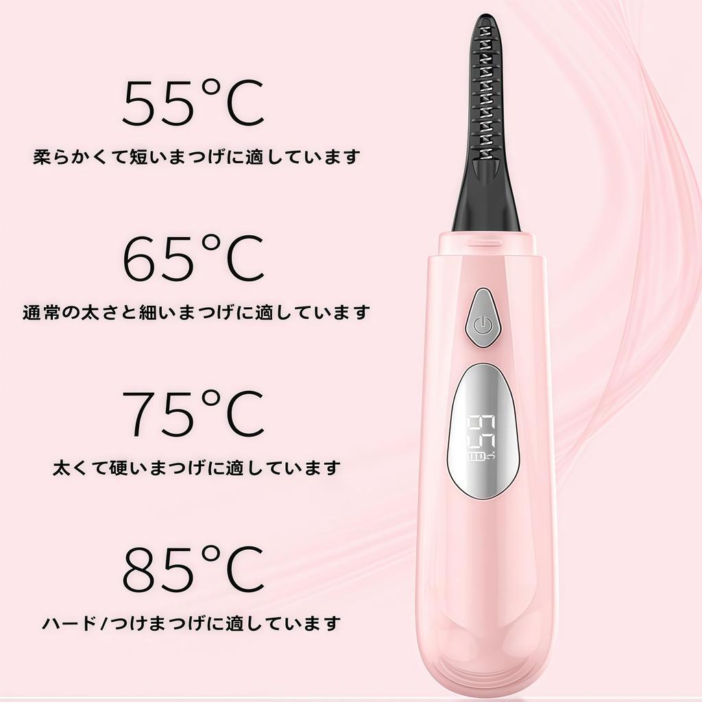 Hot Eyelash Rechargeable Eyelash Curler for Eyelashes and Face Instant Heat In 10 Four Temperature Large Safe and Convenient [2025 Latest] Curler,