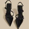 Baotou Sandals Women's Summer New Pointed Toe Shallow Bow Temperament with Skirt Stiletto Wear High Heels Outside