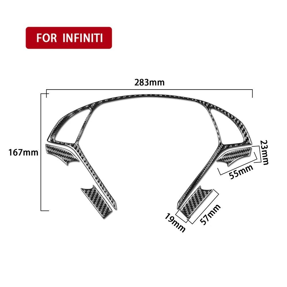 Автомобильный руль из углеродного волокна, декоративная рамка, наклейка на панель для INFINITI G37 2010-2013, аксессуары для интерьера Para El Coche