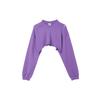 Sportswear Oversized Lightweight Cropped Pullover Long Sleeve Top Women Tops Raspberry Black FV7510-521