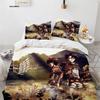 Пододеяльники Anime New Titan, комплект постельного белья с 3D-принтом «Атака титанов», пододеяльник с мультяшным принтом, двуспальное односпальное постельное белье