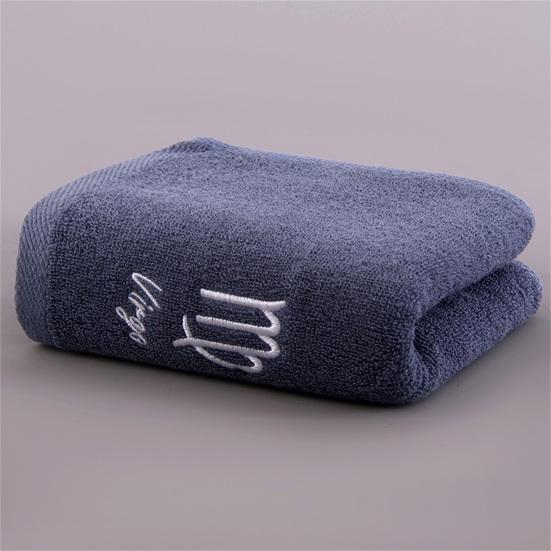 Shower Towel Thickened Lint-free Letters Embroidery Highly Absorbent Soft Cotton Face Towel Washroom
