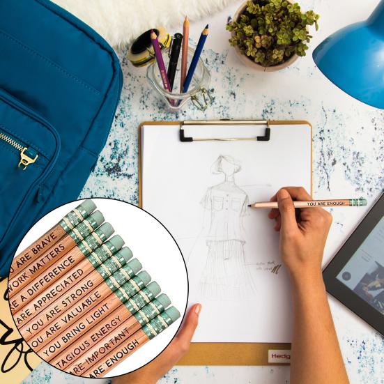 10 шт., набор карандашей для подтверждения, вдохновляющие карандаши, деревянные мотивационные карандаши с высказываниями, карандаши для комплиментов, студенческие подарки от учителя