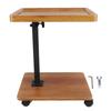 Slide Under Sofa Tray Table 360 Degrees Casters Multifunctional Small C Shaped Side Table for Living Room