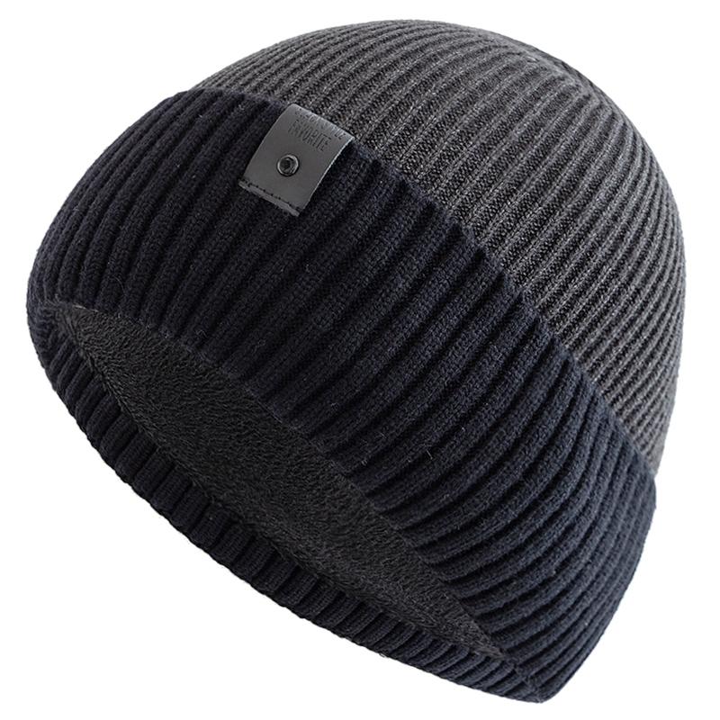 New Unisex Winter Hat Fleece Lined Warm Cap Stylish Soft Beanie Hat For Men Women Outdoor Thicken Ski Sports Knitted Hat