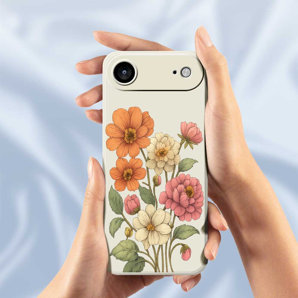 Для iPhone 17 Air Case Чехол для телефона с принтом красивых цветов, ТПУ с прямыми краями, задняя крышка