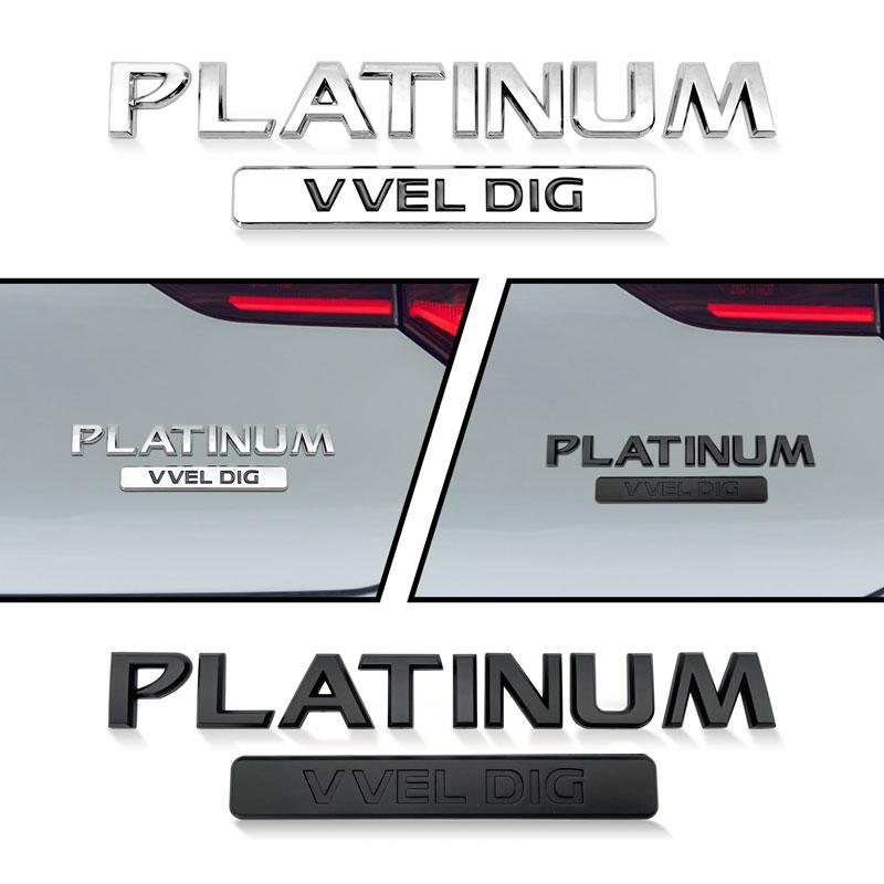 PLATINUM VVEL DIG Trunk Decal Sticker Emblem Badge Styling Fender Logo For Patrol Armada Y62 2013-2017