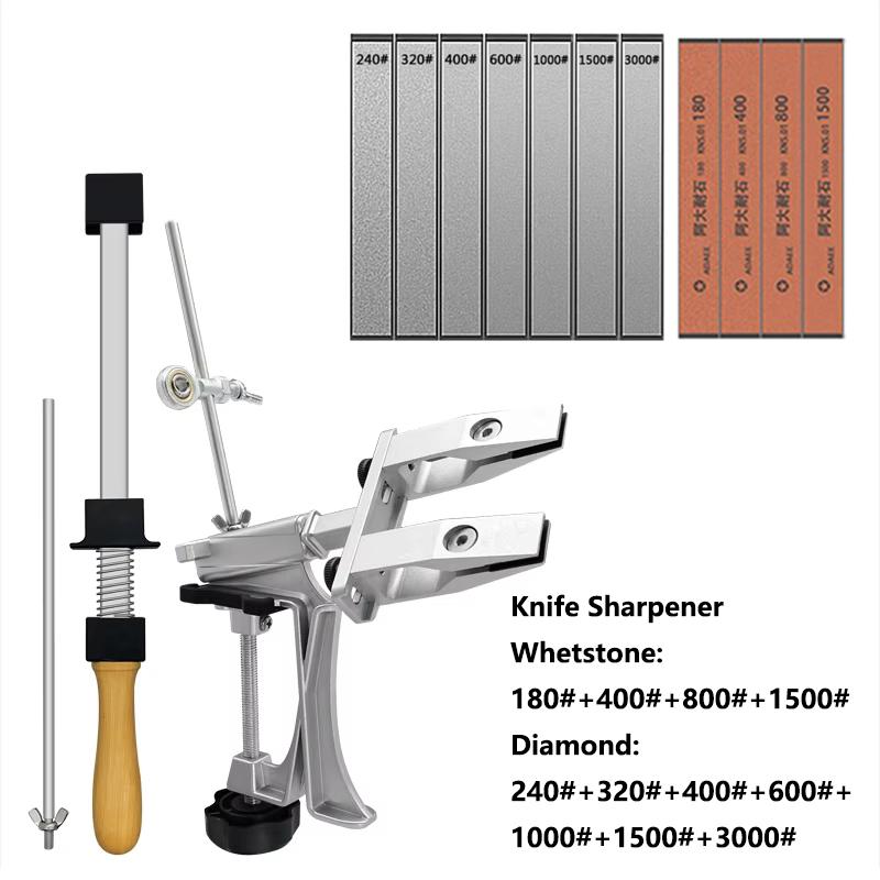 XK Fixed Angle Knife Sharpener Sharpening Stone Set Professional Knife Machine Whetstone Grinder System Diamond Kitchen Tools