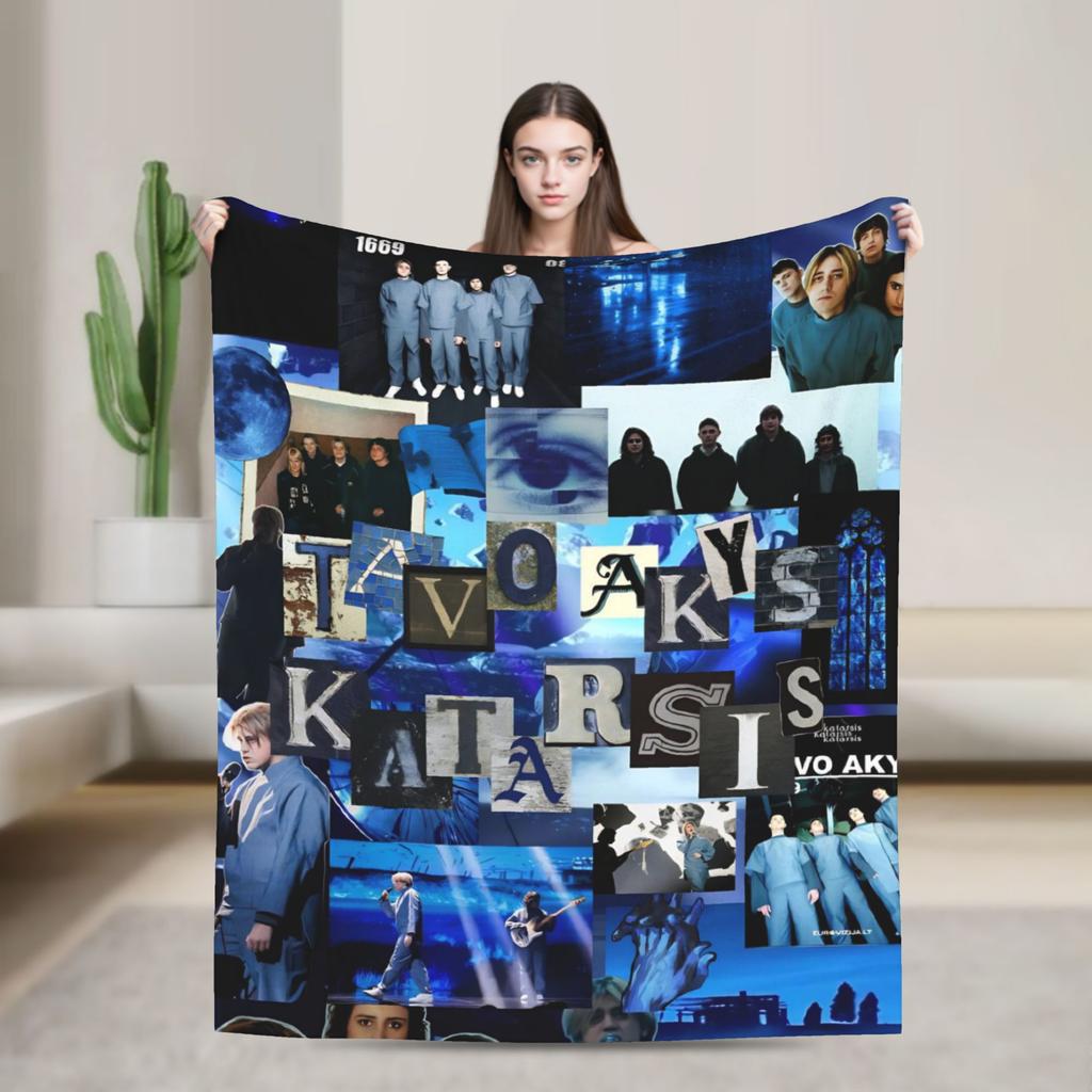 Katarsis Tavo Akys Eurovisions 2025 Warm Soft Blankets Bedding Throws Novelty Couch Chair Flannel Bedspread Sofa Bed Cover