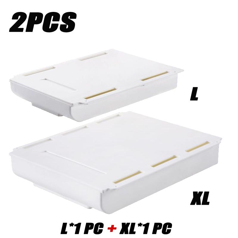 Креативный органайзер для скрытого ящика без пробивания отверстий под стол, коробка для канцелярских принадлежностей, липкий маленький ящик, органайзер для офиса и дома