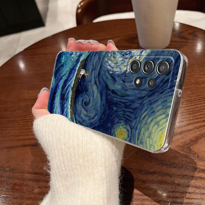 Интересный чехол для телефона с рисунком Ван Гога для Samsung Galaxy A56 A57 A37 A55 A54 A36 A35 A26 A25 A16 A17 A07 A52 A34 A21s
