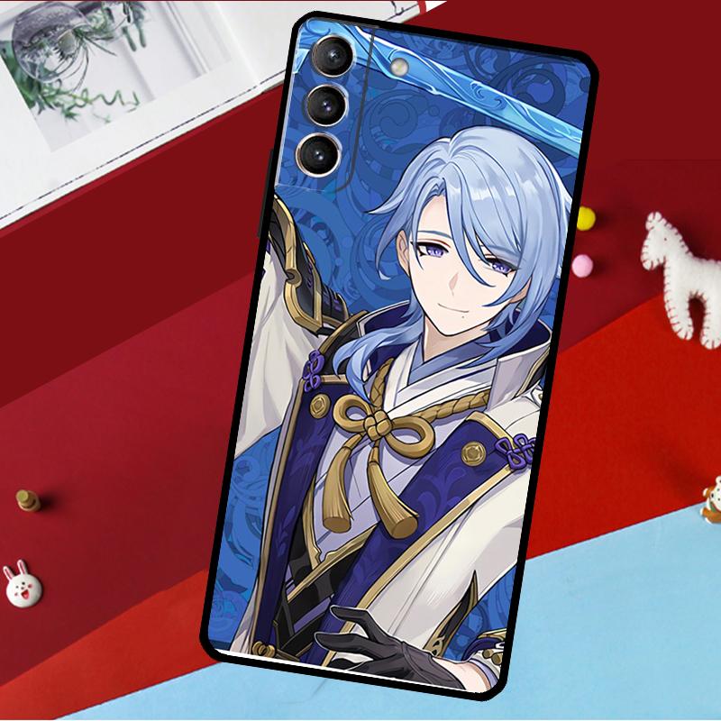 Чехол Genshin Impact Kamisato Ayato для Samsung Galaxy S26 S25 S24 S21 S22 S23 Ultra S10 Plus S20 FE S25 FE