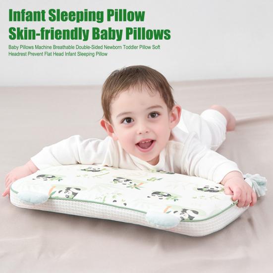 Детские подушки Машинная Дышащая Двусторонняя Подушка для Новорожденного Малыша Мягкий Подголовник Предотвращает Плоскость