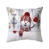Santa Claus Snowman Holiday Pillow Case Gift Sleeper Sofa Bedroom Bedside Imitation Super Soft Pillow Back Pillow Case