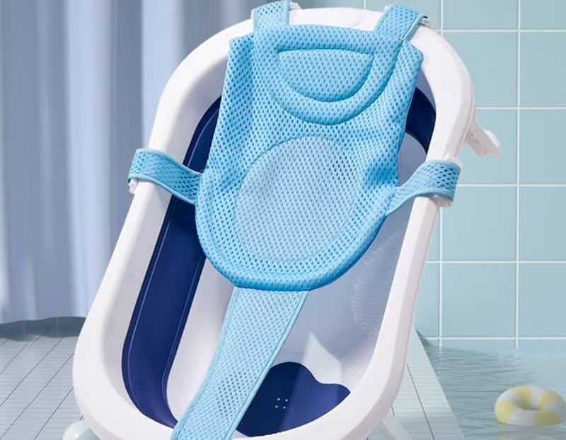 Baby Shower Lying Down, Baby Shower Artifact Can Sit and Lie Down, Newborn Net Bag Bath Pad, Bathtub Floating Pad