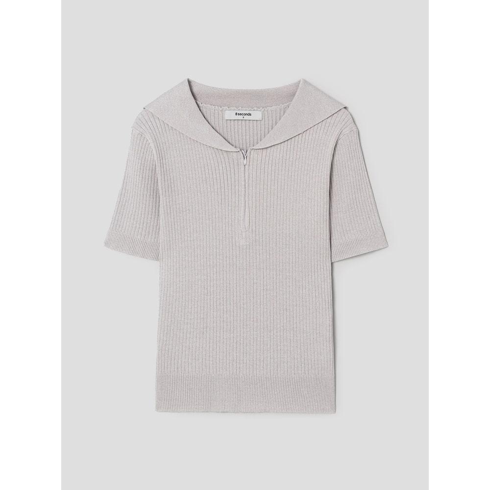 8SECONDS Sailor Collar Pullover Light Gray